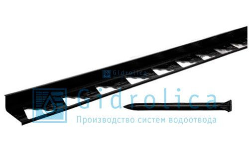 Бордюр для газонной решетки Gidrolica пластиковый черный