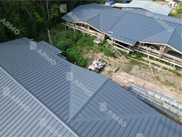 Самозащелкивающаяся кровля ARMO Rooftop Бархат Zn275