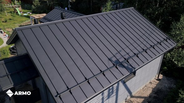 Самозащелкивающаяся кровля ARMO Rooftop Бархат Zn180