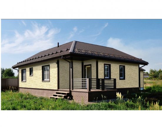 Фасадные панели Grand Line Дикий камень Classic бежевый