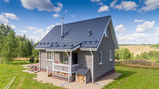 Фасадная плитка Технониколь Hauberk кирпич серо-бежевый 1