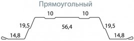 Штакетник Grand Line Прямоугольный Фигурный Полиэстер 0,5 мм