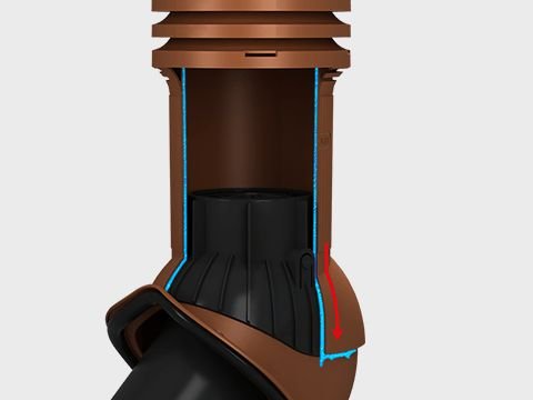 Вентиляционный выход Wirplast WiroVent EVO Е34(изолированный) 