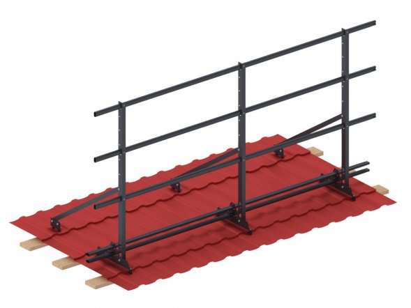 Кровельное ограждение под металлочерепицу со снегозадержаниями LumiEste 1.2 х 3 м.