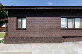 Фасадные панели Grand Line Клинкерный Кирпич Design Plus кофе с темно-бежевым швом