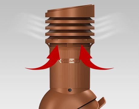 Вентвыход Роторный WiroVent EVO T02-PP неизолированный для готовой гибкой битумной кровли