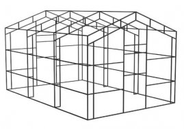Теплица Домик 25x25