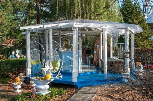 Террасная доска Экодэк Вельвет Брайт Шале Синий