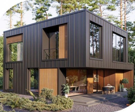 Фальцевые панели AQUACLICK Профиль  Силуэт-2 Rooftop Кашемир PU