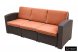 Комплект мебели Rattan Premium 5 венге-оранжевый