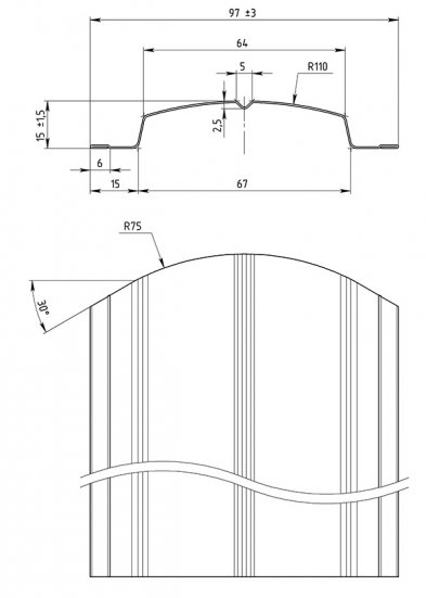 Штакетник SteelX полукруглый Bordex thin KEVAR