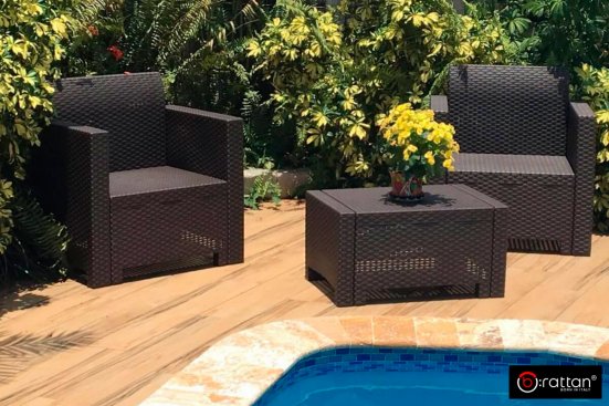 Комплект мебели NEBRASKA TERRACE Set стол 2 кресла венге