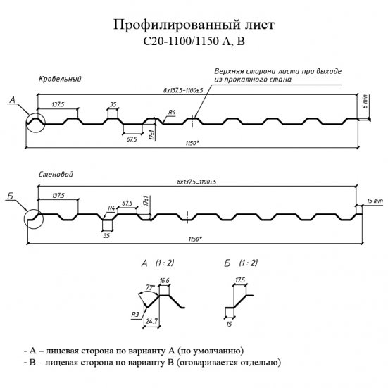Профнастил С20 Стинержи Graphite45 0,45 мм