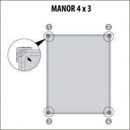 Пластиковый сарай Keter Manor 4х3