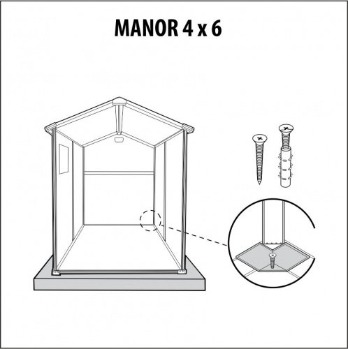 Пластиковый сарай Keter  Manor 4х6