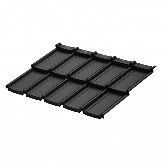 Модульная металлочерепица Аквасистем Берген PU (КАШЕМИР) RAL 9005