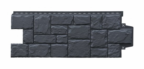 Фасадные панели Grand Line Крупный камень Classic графит