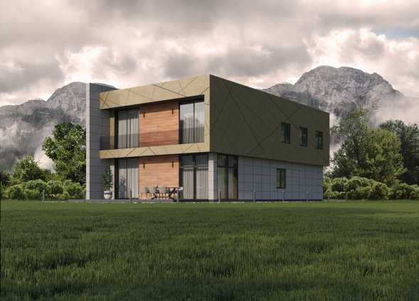 Фиброцементные панели Roofas COLOR Line Mustard