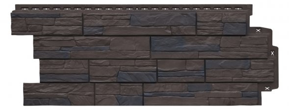 Фасадные панели Grand Line Сланец Design Plus орех