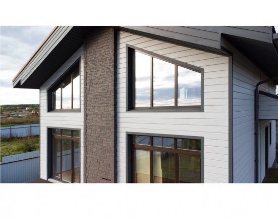 Фасадные панели Grand Line Сланец Design Plus орех