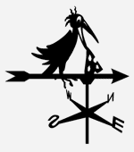Большой флюгер 046 "Ворона с сыром"