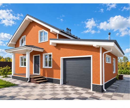 Фасадные панели Grand Line состаренный кирпич Design терракотовый со швом RAL 7006